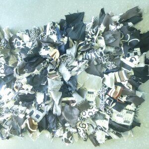 hand made silk rag rug 22x14 inches